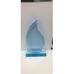 Lucite Award w base BLUE Small