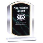 Acrylic Marble Trophy GREEN
