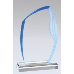 Wave Edge Acrylic Blue Award Large