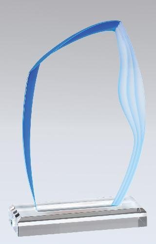 cp48cb.jpg Wave Edge Acrylic Blue Award Large - Image 1
