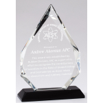 8" Arrowhead Award with Black Base, Small
