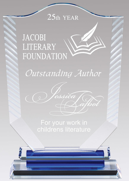cry589.jpg Shield Etched Edge Award Large - Image 1
