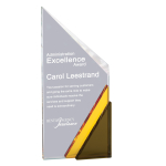 Peak with Gold Slant Base Award