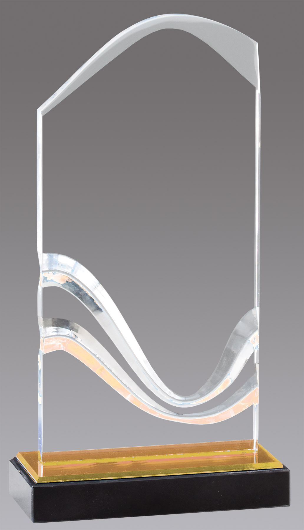 dt243ag.jpg Wave Tower Award 4x9-1/2' Gold - Image 1
