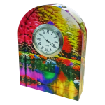 Sublimated Acrylic Award Desk Clock