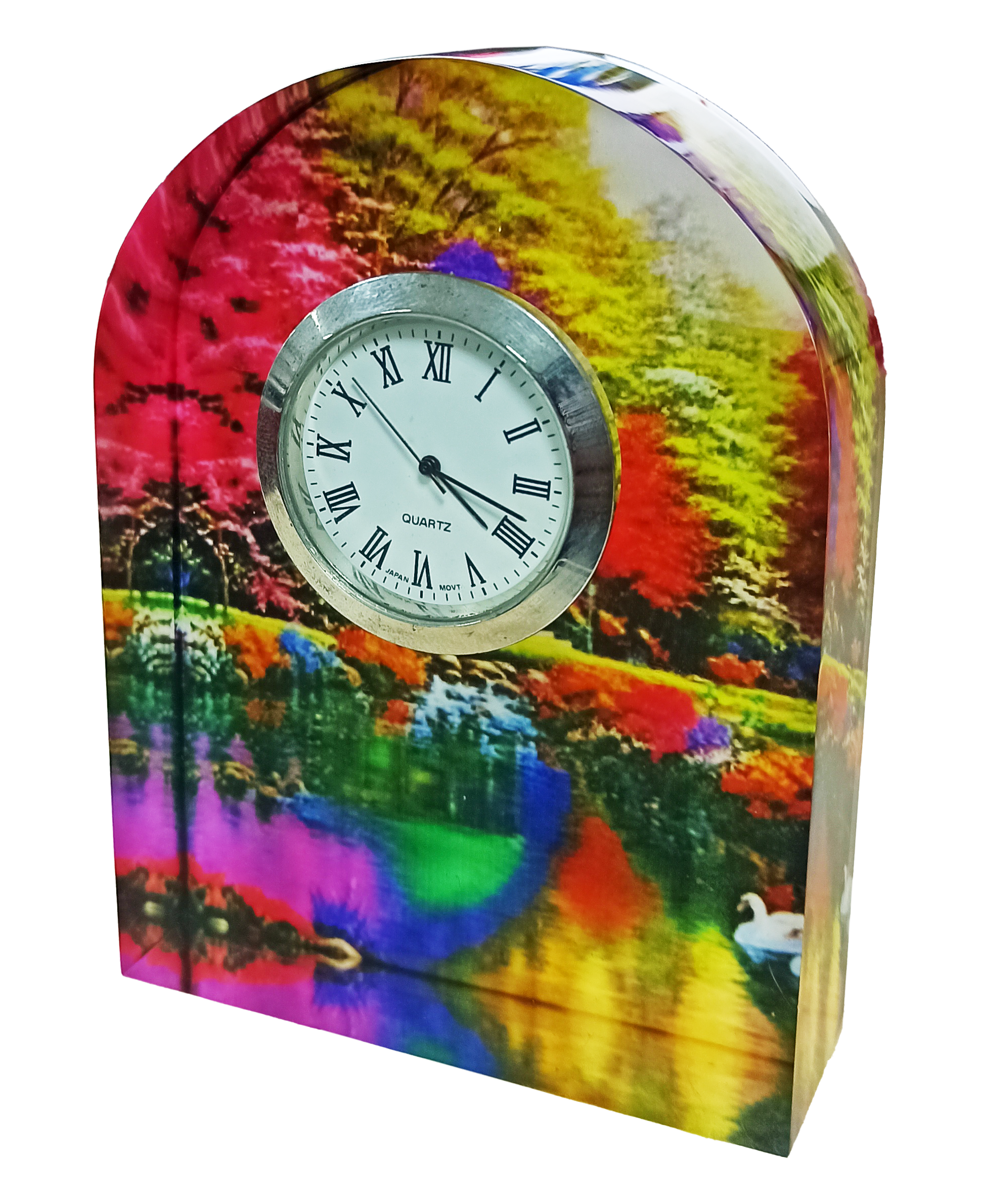 sac040.png Sublimated Acrylic Award Desk Clock - Image 1