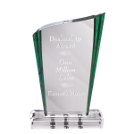 MAGNETIQUE WAVE ACRYLIC AWARD GREEN