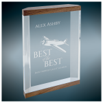 Capri Clear Acrylic Award w Wooden strip 5x7"